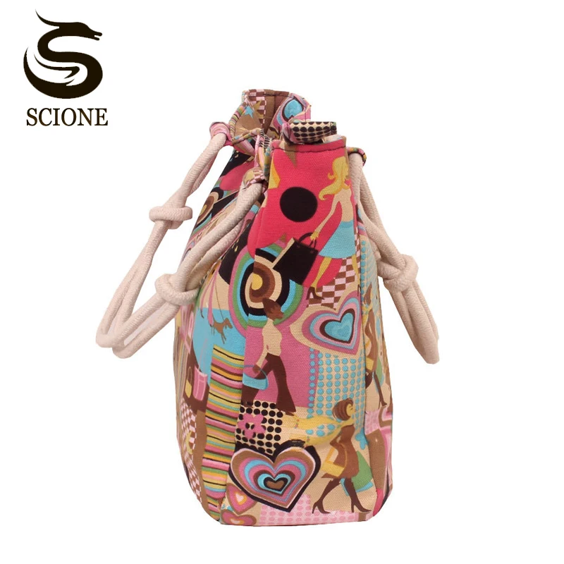 Популярная Летняя женская холщовая пляжная сумка через плечо в богемном стиле