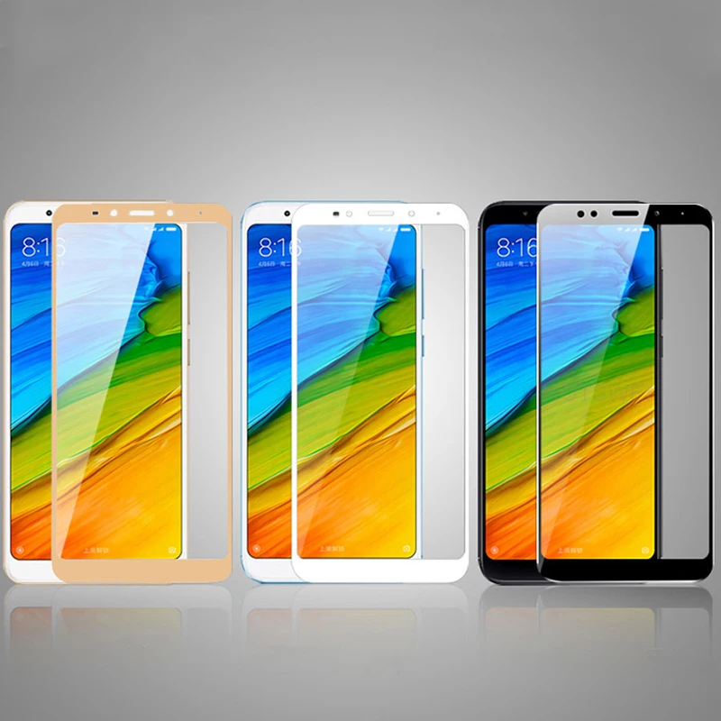 Полностью покрывающее закаленное Стекло на для Xiaomi Redmi Note 5 Pro чехол телефона