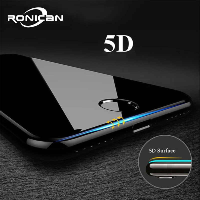 Закаленное стекло 5D с полным покрытием для iPhone 7 8 6 Plus Защитная пленка 6s XR XS MAX