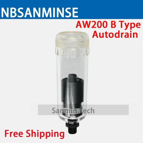 AW200BType Autodrain NBSANMINSE Воздушный Компрессор AC 2010 1/8 1/4 3/8 1/2 3/4 1 масла регулятор водоотделитель Ловушка фильтр-Аэрограф пневматический Компоненты - Цвет: AW200BType Autodrain
