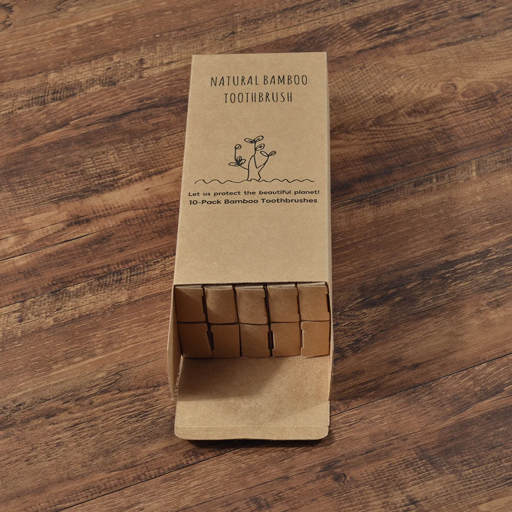 50-Pack Vegan мягкая Щетинная зубная щетка бамбуковая зубная щетка cepillo dientes натуральная эко Capitellum бамбуковая фибра бамбуковая зубная щетка