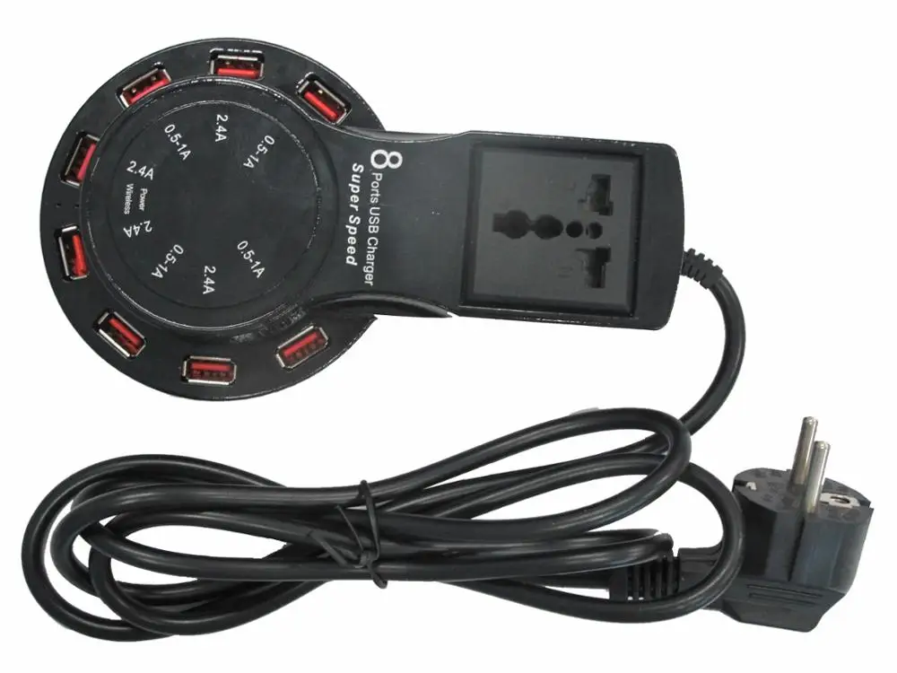 Беспроводная зарядная площадка 12 а Qi станция с 8 портами USB для планшетных ПК
