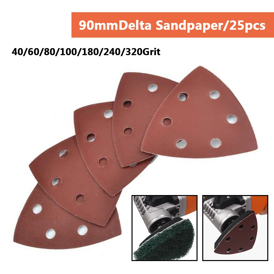 25PC 90mm Delta Sander Sand Paper Hook &amp Loop Sandpaper Disc Abrasive Tools for Sanding Grit 40-320 | Инструменты