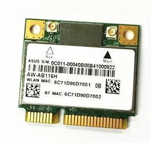 AzureWave AW-AB116H AR9462 AR5B22 WB222 Half Mini PCI-E WiFi    Bluetooth 4, 0