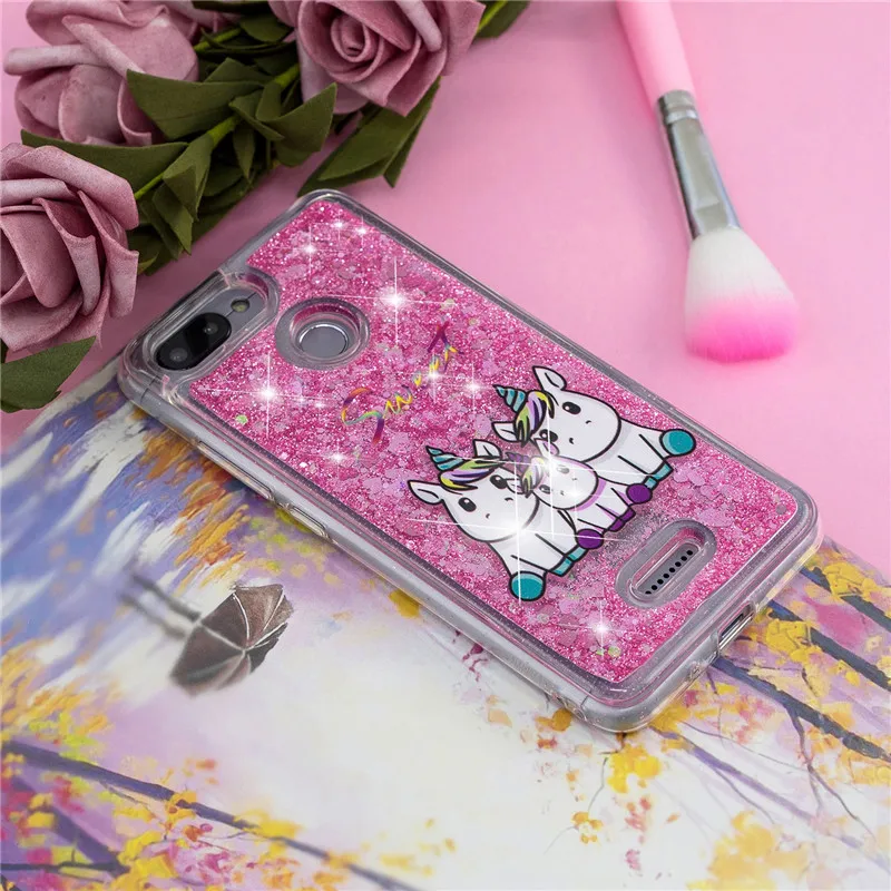 Силиконовый чехол для Xiaomi Redmi 6 чехлы 6A с жидкими блестками мягкий из тпу