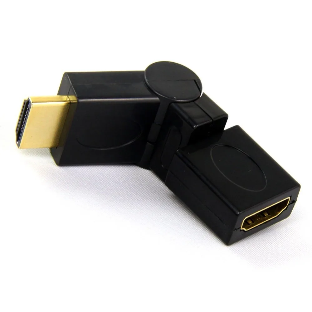 Универсальный адаптер HDMI для мужчин и женщин с прямым углом вращения локтя 90-360