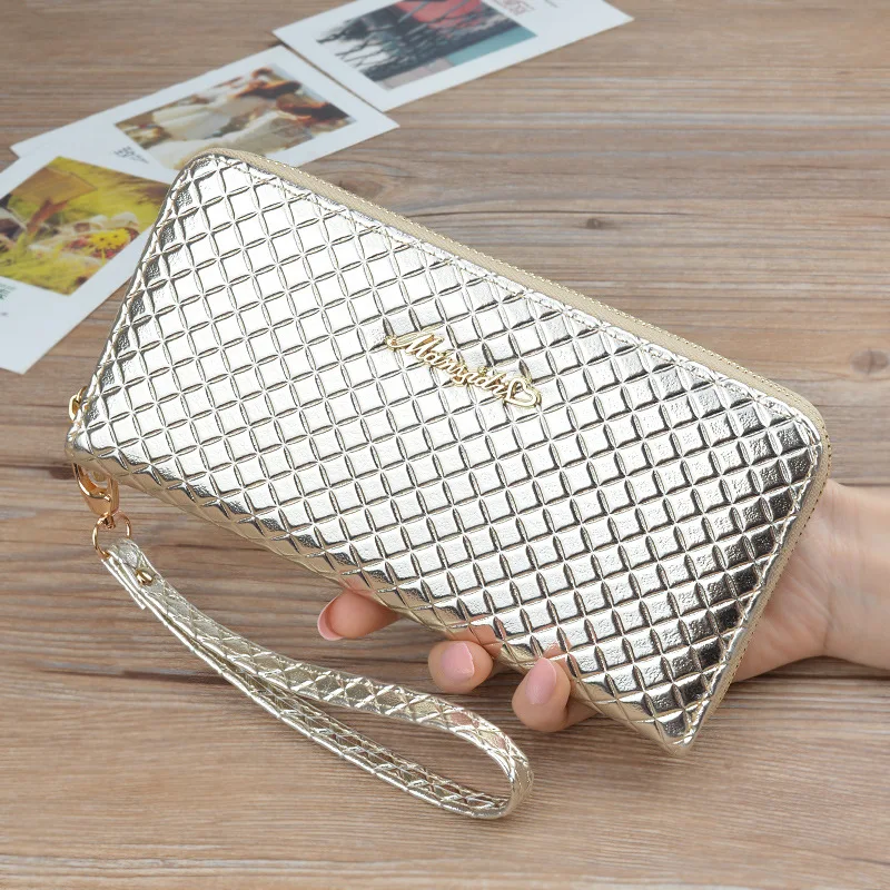 Jaybag, тонкий клетчатый браслет из искусственной кожи, винтажный держатель для телефона, карты, денег, золотой женский кошелек для женщин, Monederos Para Mujer
