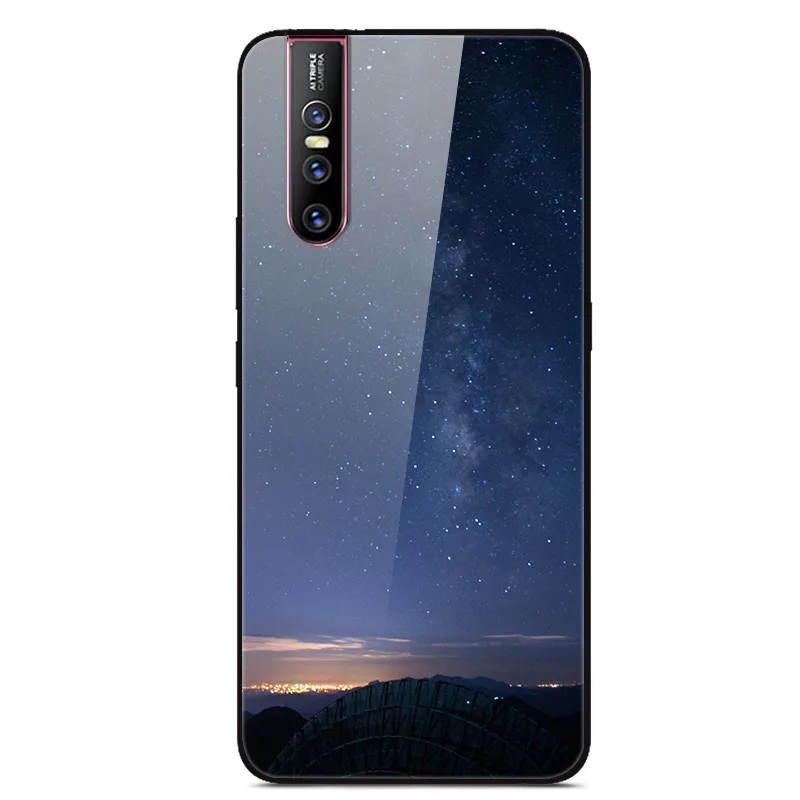 10 Чехол для VIVO V15 Pro, чехол VIVOV15 Pro из закаленного стекла с изображением планеты космос, стеклянный чехол на заднюю панель для VIVO V15 Pro V15Pro V 15 Pro, чехол - Color: 10