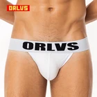 Мужские стринги с бандажом ORLVS, Черные стринги, бандаж, джоки, сексуальное нижнее белье для мужчин, гей-трусы