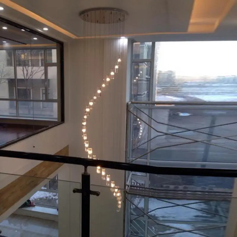 12 30 шт. современная светодиодная подсветка лестницы кристальная Люстра для