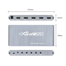 HDMI 4x1 Quad Multi-viewer Full 1080p Switcher Seamless Multiviewer Switch Screen Splitter Converter For laptop computer paly