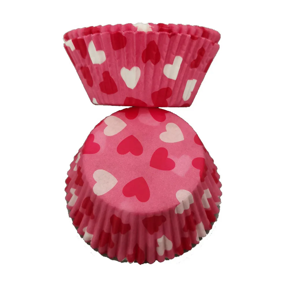 

ZMHEGW 100pcs Colorful Paper Cake Cupcake Liner Case Wrapper Muffin Baking Cup Party 4 Styles Cake paper cup #1975