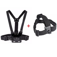 lightdow 2 in 1 adjustable head belt harness chest strap mount for gopro hero 3 34 5 6 sjcam xiaoyi sport cameras