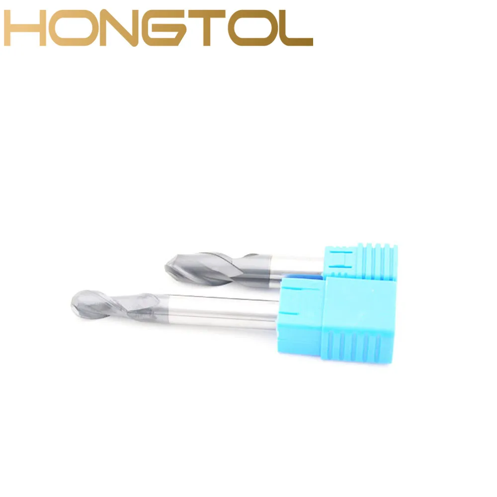 HONGTOL 1 шт. 0 5 мм 2 Флейта спиральная сферическая Концевая фреза с ЧПУ фрезы для