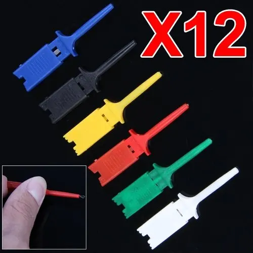 SZ Горячий 12X SMD IC 6 цветов Тест Крюк Зажим Захваты тест зонд|test hook probe|test grabbersmd probe |