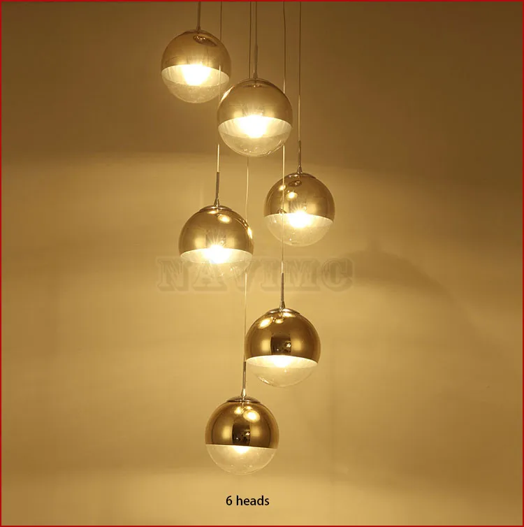 Вращающийся длинный подвесной светильник для лестниц, скандинавские индивидуальные стеклянные светильники для гостиной, столовой, современный минималистичный подвесной светильник для лестниц