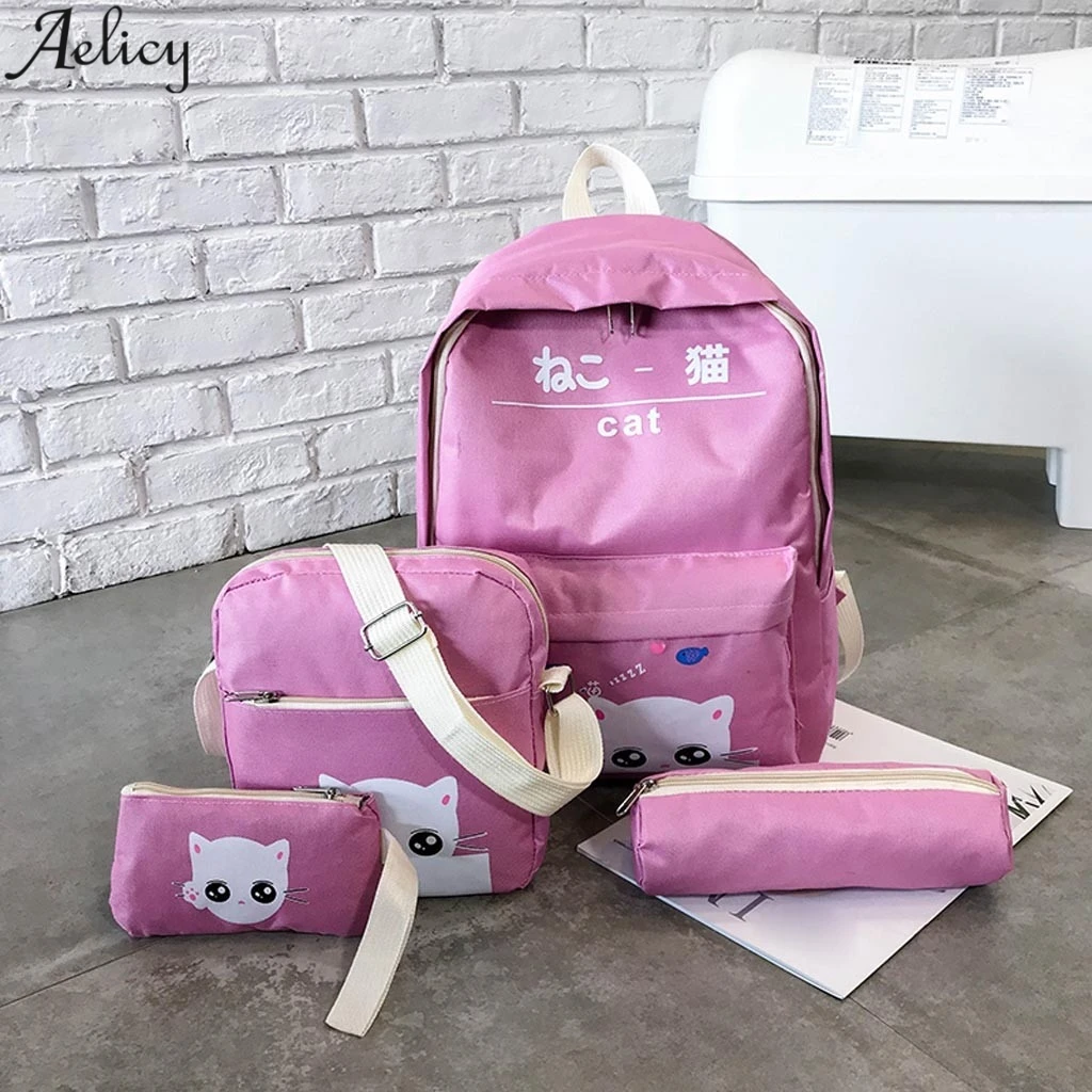 Школьный рюкзак Aelicy в японском и корейском стиле с милым принтом для девочек