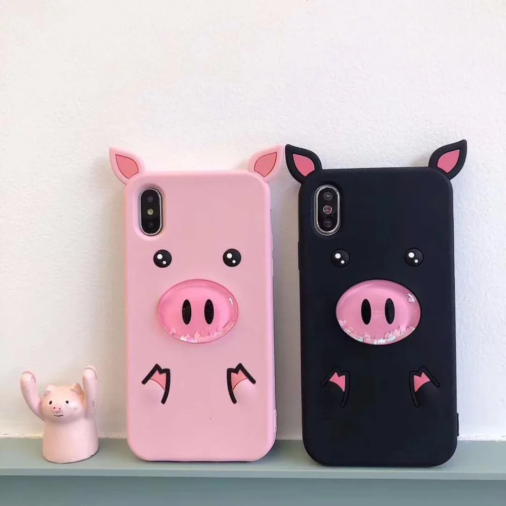 Quicksand Little Pig для iPhone 6 6s 6plus plus 7 8 чехол X xs xr xsmax задняя крышка |