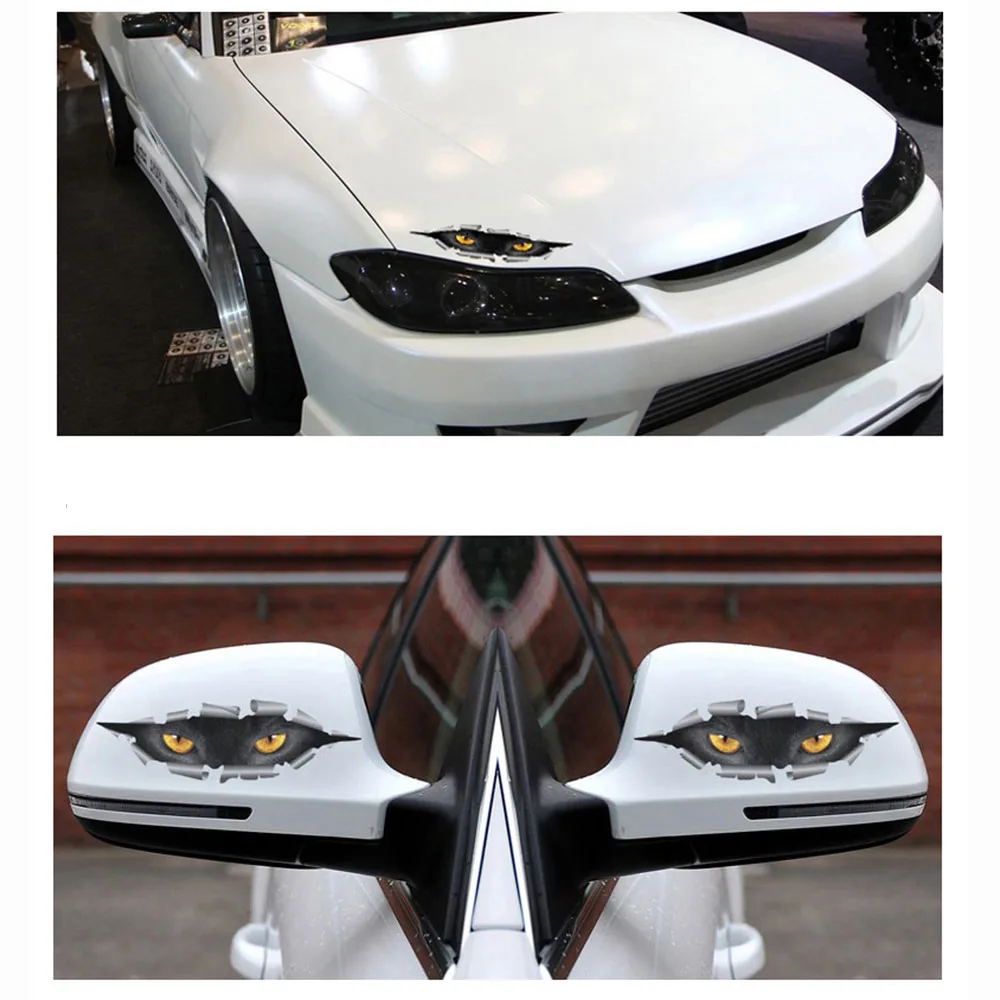 Забавная наклейка для автомобиля 3D глаза глазки монстр водонепроницаемые модные