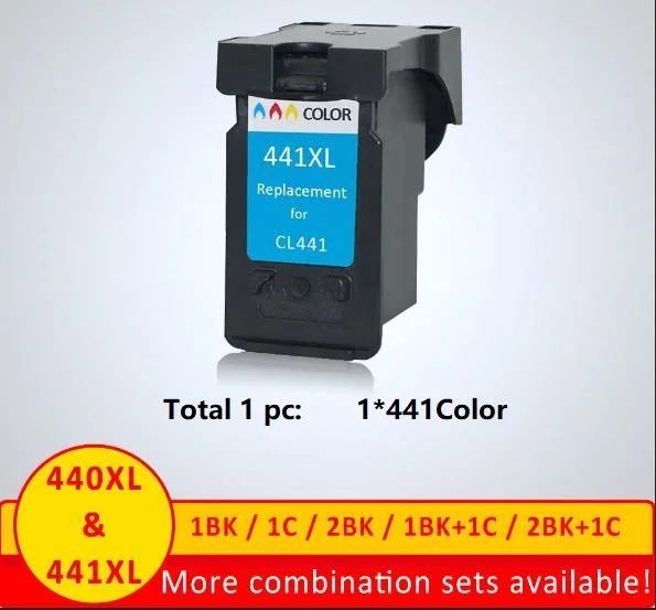 1pc (Color) Xiangyu черный PG440 XL PG 440 PG-440 Заправляемый картридж с чернилами для Canon PIXMA MG2180 MG2240 MG3180 MG4180 MG4280 - Цвет: 1pc (Color)