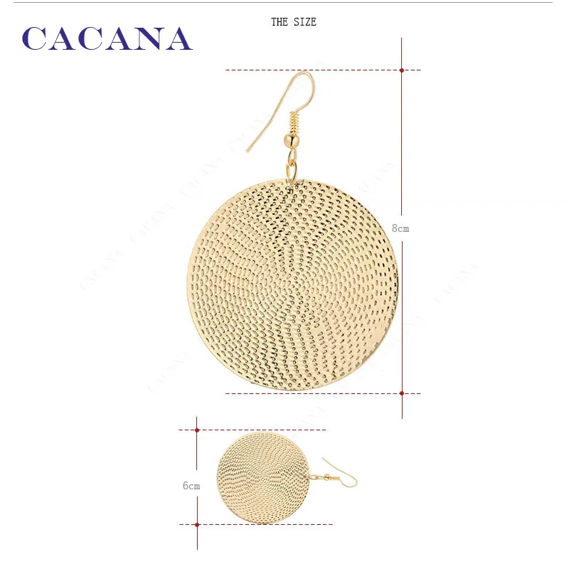 Длинные серьги CACANA для женщин оптовая продажа большая круглая Модная бижутерия