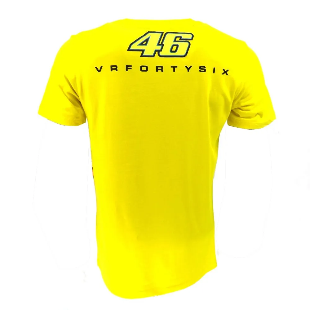 Moto GP луна 46 ВАЛЕНТИНО РОССИ M1 FORTYSIX VR46 Доктор Футболка Гонки Motor Желтый