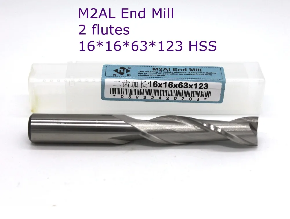 

Фрезы 16*16*63*123 из 2 флейты HSS M2AL диаметр концевой фрезы 1 мм фрезерный станок с ЧПУ инструменты фрезы