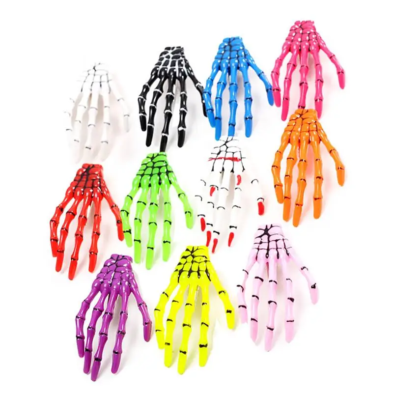 10 шт женские Девушки кость руки скелета коготь панк заколка для волос шпилька головной убор