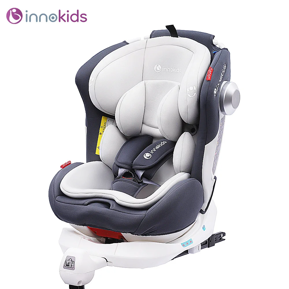 Innokids детское безопасное сиденье с isofix от 0 до 12 лет ребенок 4 недели вращения может сидеть и лежа 360 ° вращение - Цвет: gray