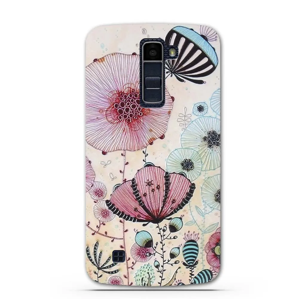 Мягкий чехол из ТПУ для LG K10 K 10 LTE K420N K430 K430DS 5 3 дюйма задняя крышка с цветочным