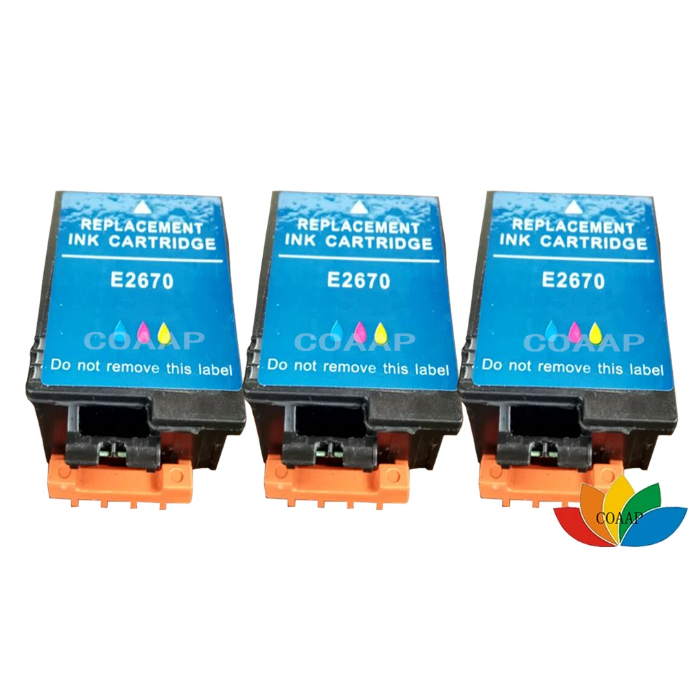 3x цветной совместимый чернильный картридж T2670 для Epson 2670 100W WF принтер (с чипами)|ink