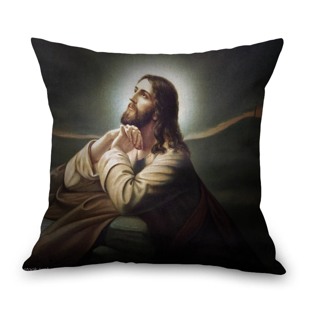 Наволочка для тела с Кристианом крестиком Иисусом небом льняная наволочка