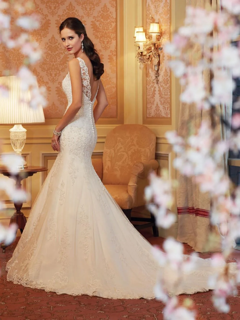 Vintage Wedding Dress New Design 09910 Gorgeous Scoop Mermaid 2015 Appliques Bridal Gown Plus size wedding events Custom-made | Свадьбы и
