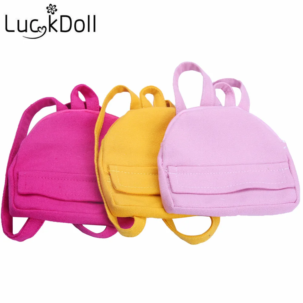 

Рюкзак LUCKDOLL, однотонный, подходит для кукол, 18 дюймов, 43 см