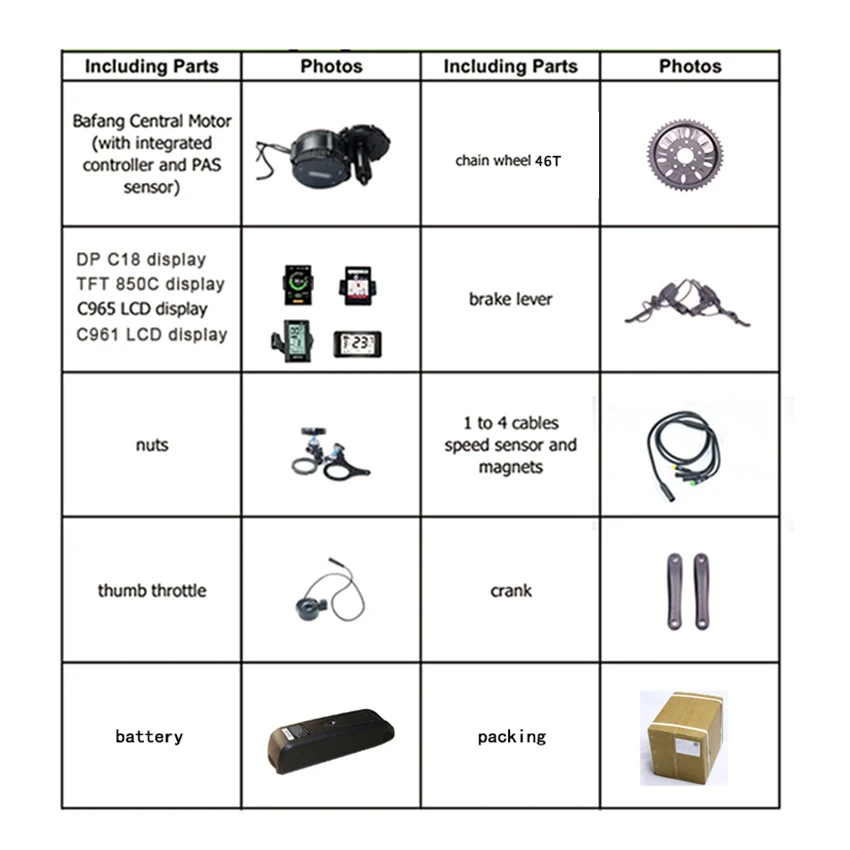 Bafang 1000 Вт 48 В Комплект электродвигателей для велосипеда 8fun BBSHD комплект