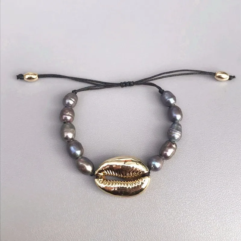 5 Браслеты bileklik mujer hombre puka COWRIE, браслеты для женщин, подарок, бижутерия, богемные браслеты в стиле бохо, браслеты для женщин - Окраска металла: 5