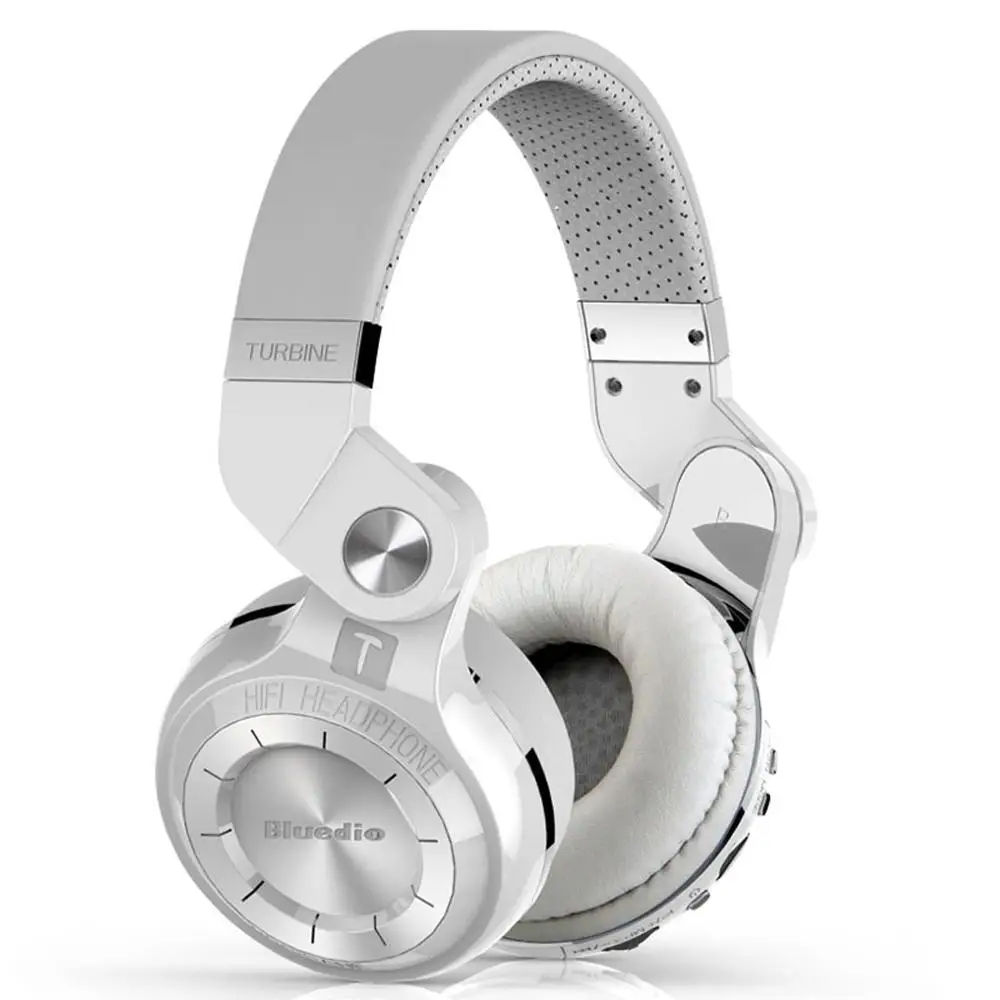 Оригинальные беспроводные наушники Bluedio T2 Plus, Bluetooth, MP3, гарнитура, Bluetooth, стерео, Hi-Fi, музыкальная, Спортивная, игровая гарнитура, поддерживает FM TF - Цвет: Белый