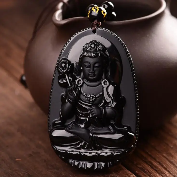 Ожерелье Будда статуя Хэллоуин для женщин мужчин Подвески 48*32 мм натуральный