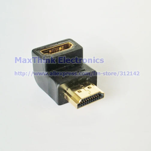 HDMI штекер к гнезду 90 градусов правый угол пол адаптер разъем HDTV 1080 P 3 шт