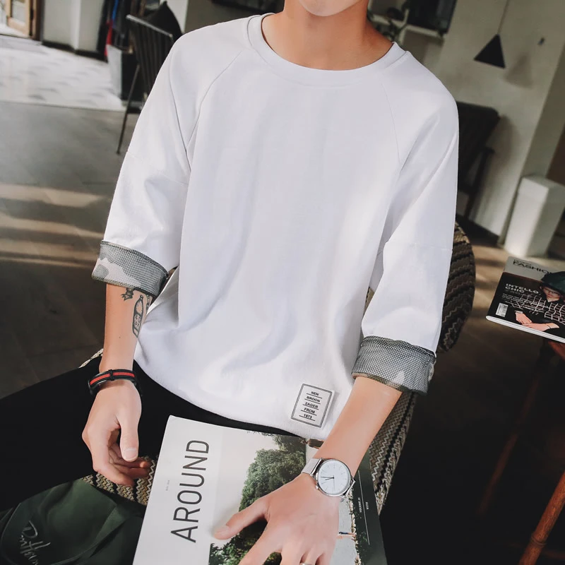 2017 г. Мужская забавные индивидуальность рукавом стиль новый камуфляж досуг