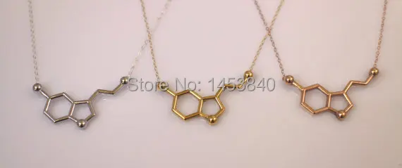 Ожерелье молекула серотонина химическое ожерелье гормон серотонин биохимия