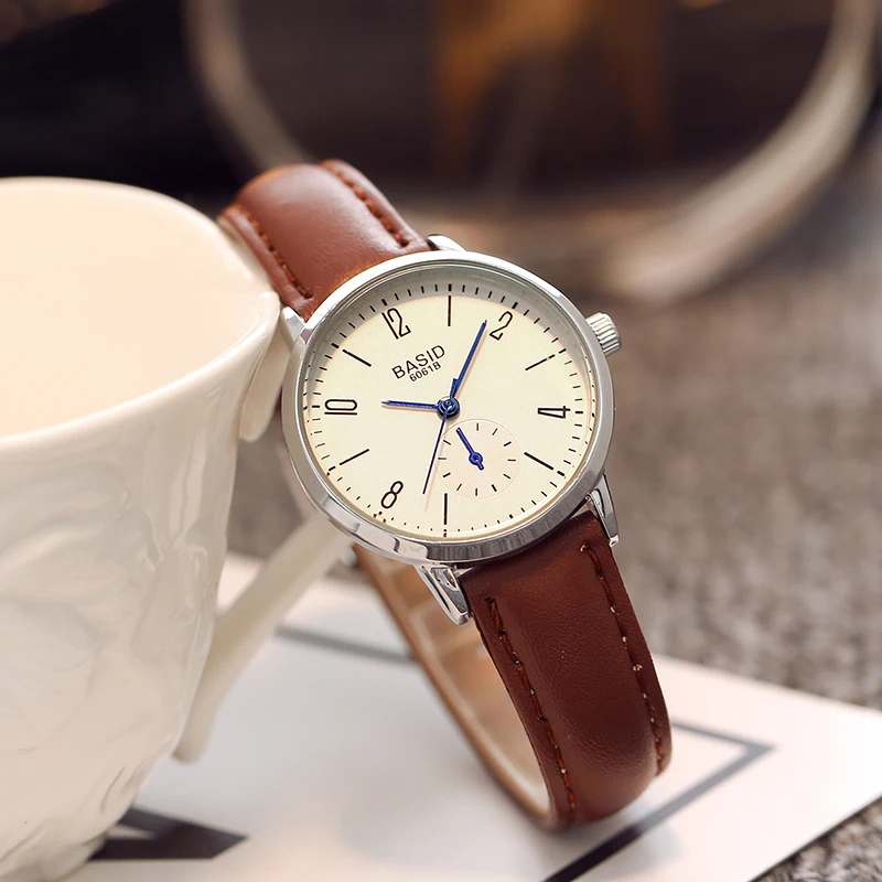 Часы женские кварцевые с большим циферблатом Брендовые повседневные наручные из