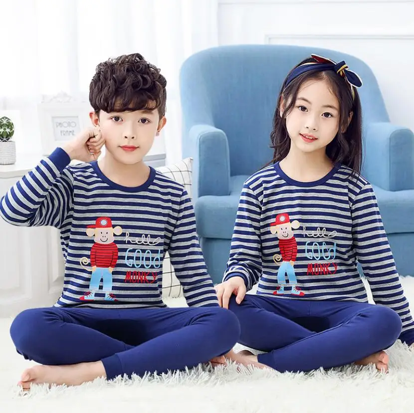 2 kids pajamas children sleepwear baby pajamas sets boys girls animal pyjamas pijamas cotton nightwear Homewear Toddler Clothes - Цвет: 2