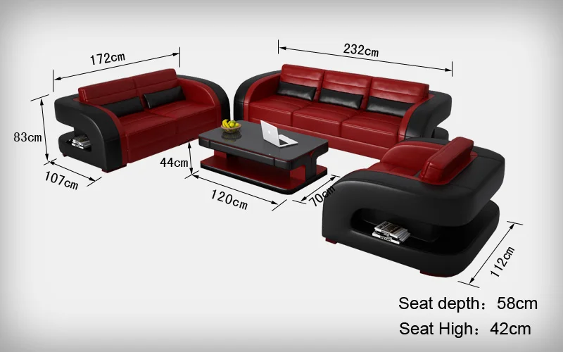 Оранжевый и белый современный кожаный диван для гостиной|modern couch|design couchcouch design |