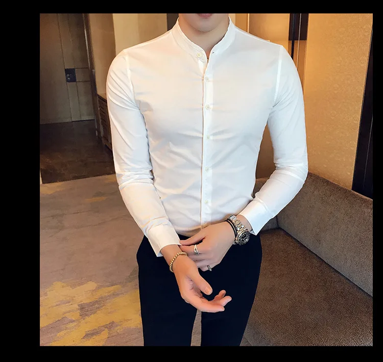 Размер США нежные мужчины Англия Стиль Slim Fit с длинным рукавом мятно-Зеленая Мужская Рабочая Рубашка