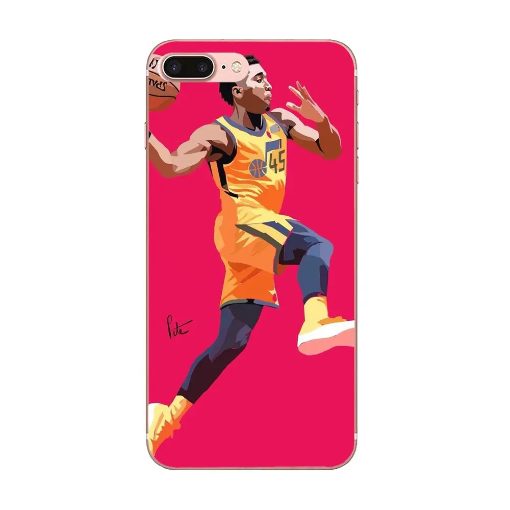 as picture Для Apple iPhone 4 4S 5 5C 5S SE 6 6 S 7 8 Plus X XS Max XR мягкий чехол из ТПУ Coque Capa Basketballer Donovan Mitchell 45 - Цвет: as picture