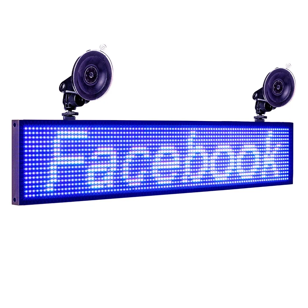 12 В автомобильный P5MM 16*96 точек RGB светодиодный знак Полноцветный Программируемый