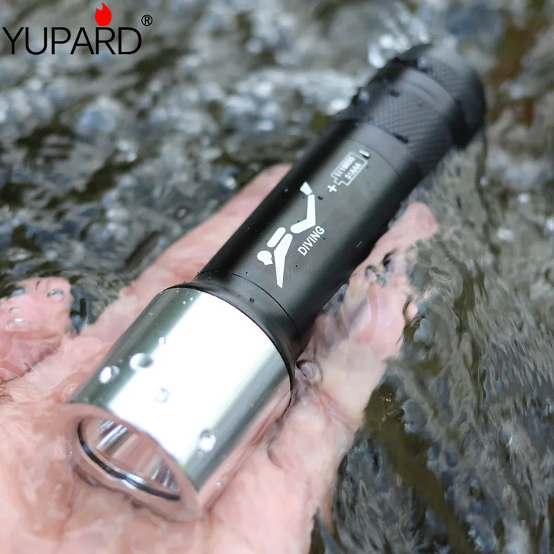 YUPARD белый свет Led лампа для дайвинга ныряющий фонарь фонарик XM L T6 светодиодный