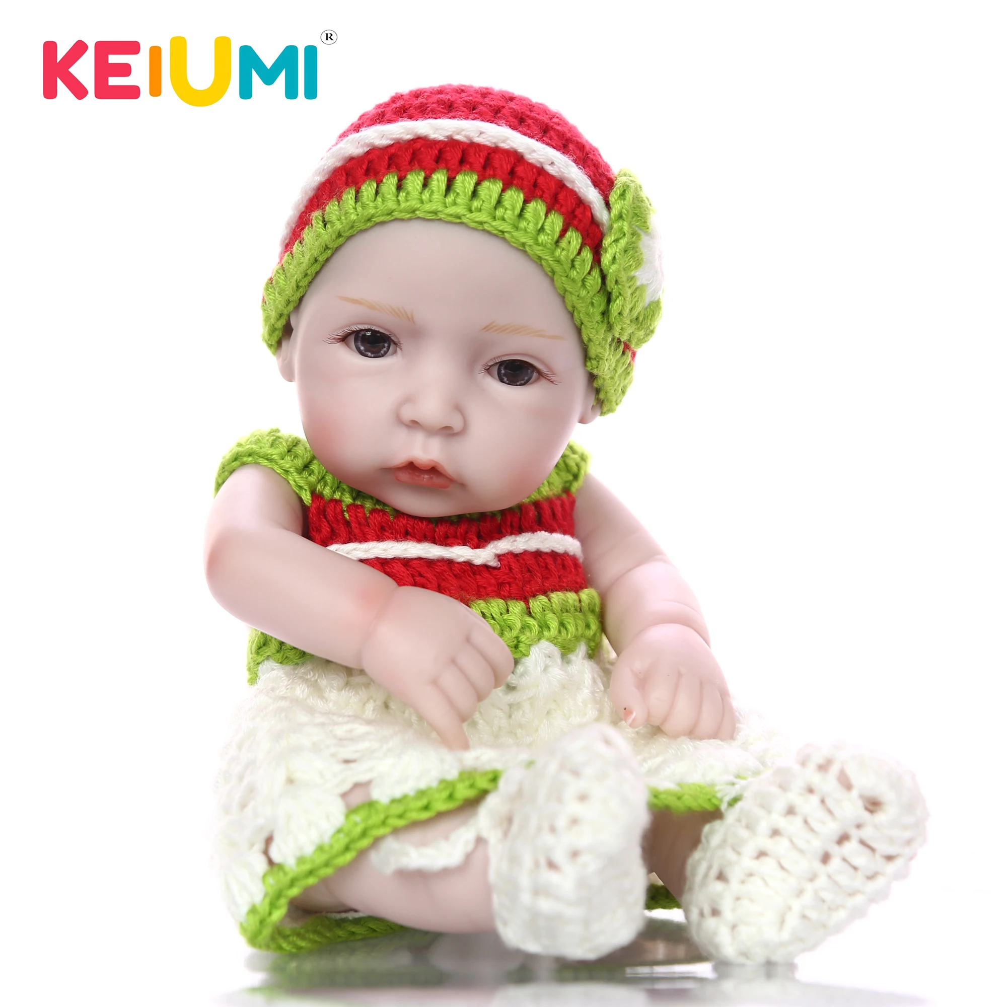 Миниатюрная силиконовая кукла реборн KEIUMI 27 см реалистичные куклы для младенцев