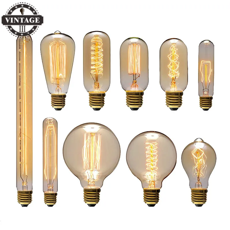 Lightinbox винтажная лампа накаливания Ретро Эдисон E14 E27 110V 220V - Цена: 